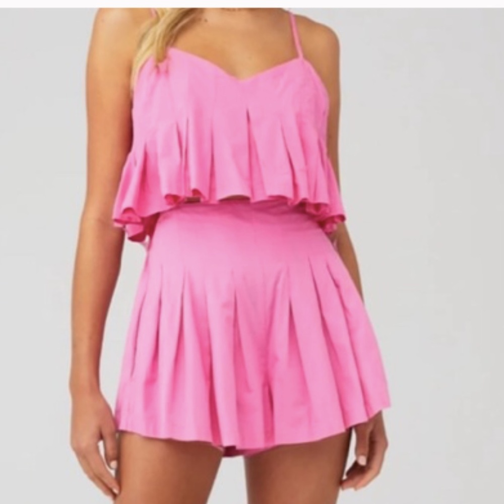 Pink Free People Short Set